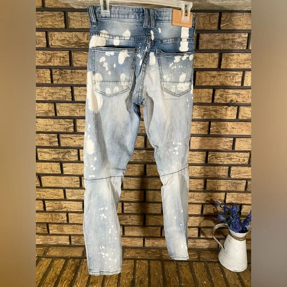 Smoke rise distressed jeans‎